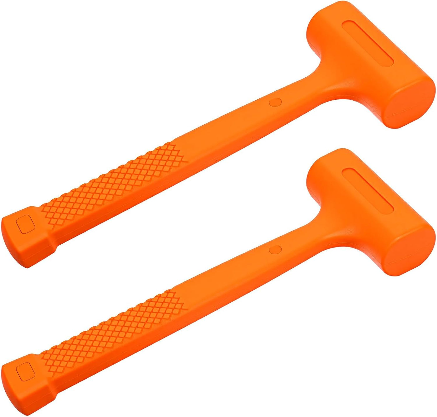 Dead Blow Hammer 1Lb Neon Rubber Orange Mallet Hammer with Non-Marring Rubber Coating