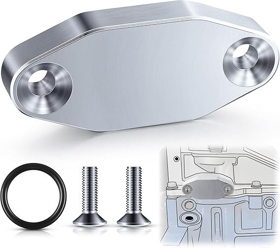 LS Billet Oil Cooler Block off Plate on Oil Pan