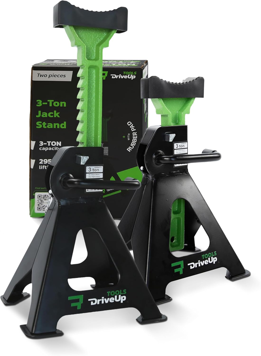 Jack Stands 3 tons | Adjustable Floor Jackstands Pack of 2 | Extended Lifting Height 11,6-17 inches | Automotive Lift | Car Stands 3 ton (6,600lbs)