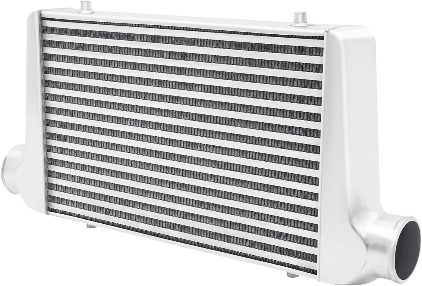 Universal Front Mount Intercooler, 3" Inlet/Outlet Aluminum Turbo Intercooler, Coresize 18"x11.5"x2.5", Overall size 25"x12"x3"