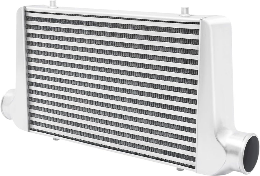 Universal Front Mount Intercooler, 3" Inlet/Outlet Aluminum Turbo Intercooler, Coresize 18"x11.5"x2.5", Overall size 25"x12"x3"