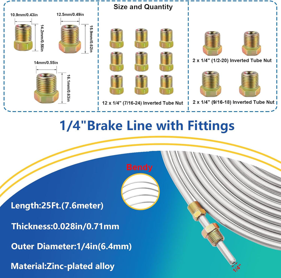 Hard Brake Line Per Ft