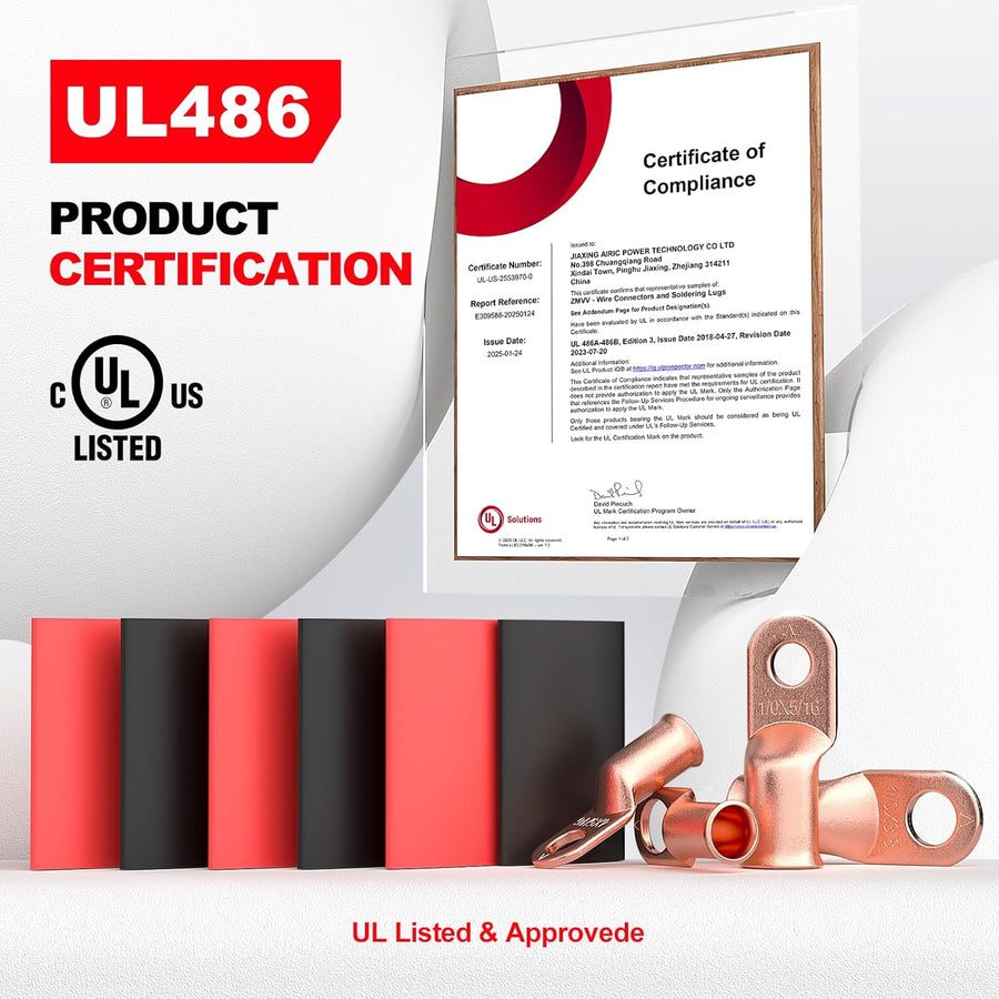 4 Gauge Copper Crimp Ends pack