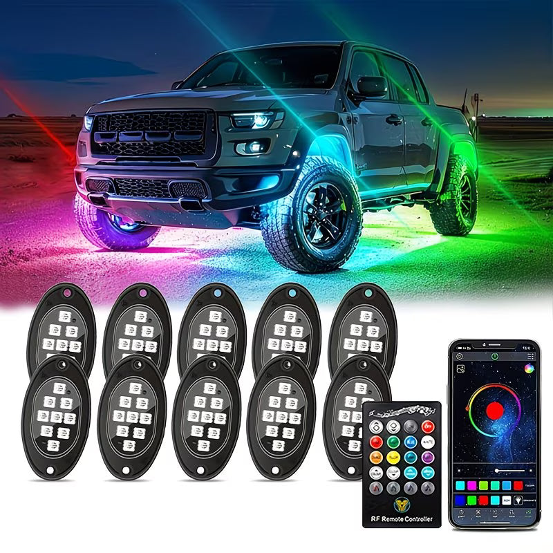 10pk RGB Rock Lights