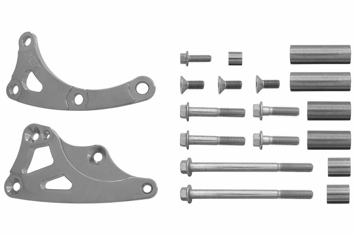ICT Billet Alternator Brackets 551587-LS01-3 Bracket LS Truck Turbo Alternator Relocation (uses LS3 or LS1 water pump)
