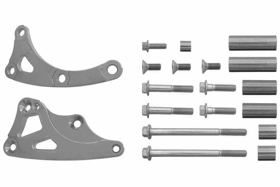 ICT Billet Alternator Brackets 551587-LS01-3 Bracket LS Truck Turbo Alternator Relocation (uses LS3 or LS1 water pump)
