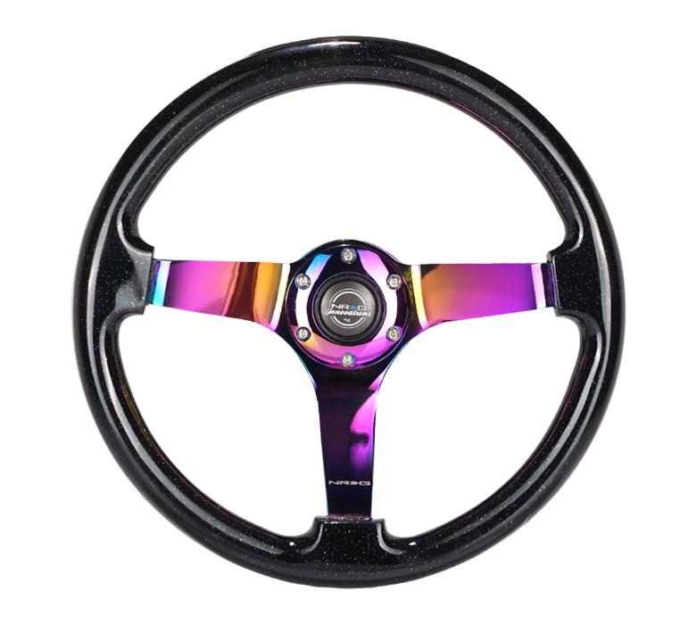 NRG Deep Dish Steering Wheels with Solid Spokes RST-036BSB-MC