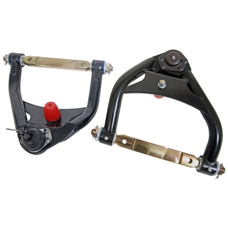 Summit Racing Equipment® Front Control Arms SUM-770250 Control Arms, Tubular, Steel, Black Powdercoated, Front Upper, Chevy, Pontiac, Oldsmobile, Fits Disc Brakes, Pair
